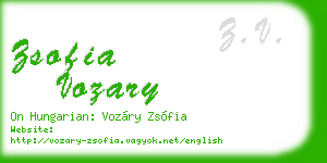 zsofia vozary business card