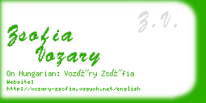 zsofia vozary business card